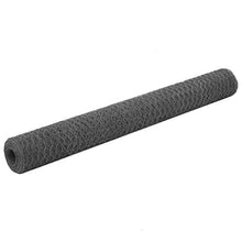 ghuanton Rete d'Acciaio Rivestimento PVC 25x1,2m Trama Esagonale Grigio Articoli di ferramenta Barriere e recinzioni Pannelli per recinzioni