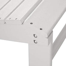 TecTake 800816 Poggiapiedi con Effetto Legno, Resistente alle Intemperie, Mobile da Terrazza, Sgabello per Piedi, Panchetto Balcone Esterno, Nuovo (Bianco)