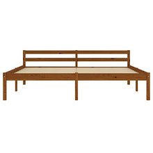 BIGTO - Struttura per letto in legno di pino massiccio, per camera da letto, colore: Marrone miele, 180 x 200 cm