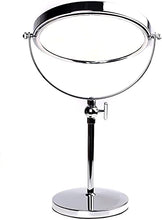 HIMRY Specchi da Trucco, Regolabile in Altezza, Ingranditori 10X con Piedistallo ø 20 cm, 8 Pollici Cosmetico Specchio da Tavolo, Specchio Bagno per Rasatura, 2 Faccia, Cromato, KXD3101-10x