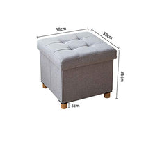 WYJW Sgabello portaoggetti-Sgabello portaoggetti-Poggiapiedi Imbottito Ottomana Sgabello Quadrato Pieghevole Multifunzionale, poggiapiedi portaoggetti Tavolino Imbottito, 38 * 38 * 35 c