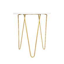 TONG HXF- Tavolino da Salotto Semplice Salotto in Ferro battuto Piccolo tavolino da Salotto Rotondo Durevole (Size : 51 * 47cm)
