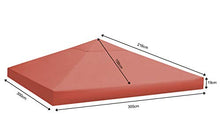 Quick-Star - Tetto di Ricambio per Gazebo, 3 x 3 m, Colore: Arancia rossa