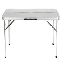 Turefans tavolino Pieghevole, Tavolo da Campeggio, Lega di Alluminio, Pieghevole, 60 * 90 * 70 cm, con 2 panche