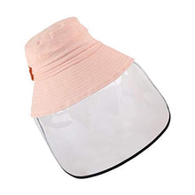 TOYANDONA Cappello a Visiera Integrale Visiera Trasparente Copricapo Protezione per Il Viso Protezione per Il Viso Anti Sputo Anti-Nebbia Visiera Cappello per Cucina Forniture Esterne Rosa