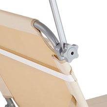 TecTake 800773 Set 2X Sedia a Sdraio con Parasole, Schienale Regolabile in 4 Posizioni, Rivestimento Resistente, Giardino Spiaggia Lettino da Sole - Disponibile in Diversi Colori (Beige | No. 403418)