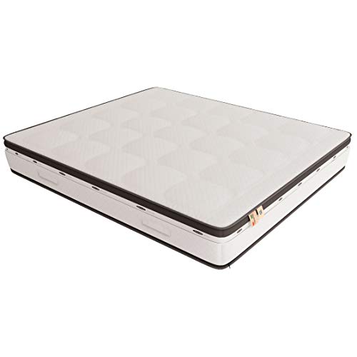 Baldiflex Emporio Materasso Bonjour 160x200 cm 4 cm Memory Fresh Alto 25 cm Rivestimento Trapuntato con Fascia 3D Air Fresh