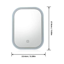 ZWH-Specchio per Il Trucco Trucco Specchi LED dello Schermo di Tocco Portable Desktop LED Specchio Illuminato LED USB Ricaricabile Cosmetic Mirror Mano