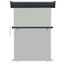 vidaXL Tenda Laterale per Terrazzo 120x250 cm Grigia