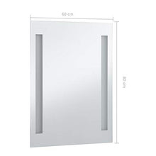 Festnight Specchio da Parete a LED per Bagno 60x80 cm,Decorazioni Casa, Camera da Letto e Soggiorno