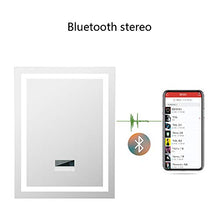Flyelf 600x800mm Specchio da Parete da Bagno, con Due Altoparlanti Bluetooth, Controllo Tattile Illuminato Dimmerabile