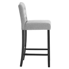 WOLTU® BH102hgr-2 Coppia Sgabelli da Bar Sedia Alta Cucina con Schienale Lino Gambe in Legno 2 Pezzi Grigio Chiaro