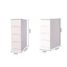 TXXM, cassettiera con cuciture e cassetti, in legno massello, per bagno, cucina, colore: bianco, dimensioni: 20 cm