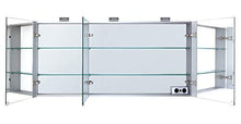 Generisch Mars Focus - Armadietto a specchio in alluminio con specchio a LED, 1500 x 700 x 155 mm