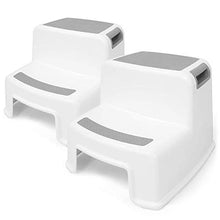 HomDSim - Sgabello per bambini per il bagno, per imparare a usare il WC, antiscivolo, con impugnatura morbida, per la sicurezza in bagno, sgabello per il bagno e la cucina, Polipropilene, Grey, 1 confezione