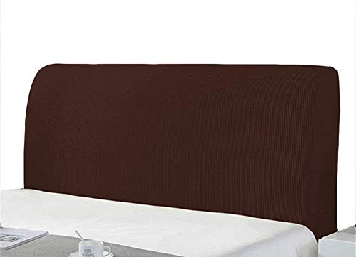 KJHG Copertura Testiera Letto,Copri Testata Letto Fodera Elastica Vello Protezione Testata Matrimoniale Cover Cuscino Lavabile per Decorazione Camera (Color : Marrone Scuro, Size : 150-170cm)
