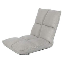 Sedia Pieghevole da Pavimento, Divano Pigro Regolabile in Cotone + Panno, Ideale Come Poltrona Relax da PC o Cuscino per la Casa o in Ufficio(Grigio)