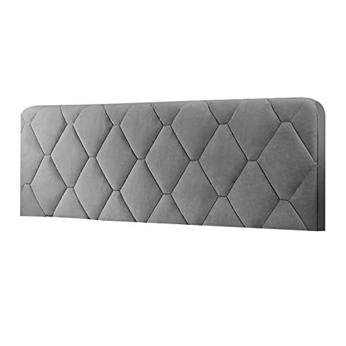 Smingm Copri Testata Letto Matrimoniale, Copertina/Copertura per Testiera per Letto Fodera Elastica Protezione Velluto Addensare All-inclusive Coperchio antipolvere Cover 160cmx73cm Grigio