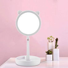 Rosilesi Specchio per Il Trucco - Specchio cosmetico bifacciale Rotondo Illuminato a LED con Illuminazione a LED Pieghevole