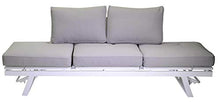 giordano shop Divano 3 Posti 199,5x77x65,5 cm in Alluminio con Cuscini Grigi