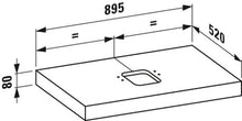 Laufen Case Piano lavabo, Foro Centrale, 80x895x520, colorazione: Neve (Bianco Opaco) - H4051310754631