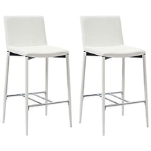 Tidyard Set 3 pz da Bar, Set Tavolino Bar, Set di Mobili per Cucina, Set Bar per la Casa, Set di Mobili da Balcone,Set Tavolo e 2 Sedie da Bar Alti in Similpelle Bianco