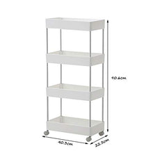 LYM &ripiano di stoccaggio Cucina Rack di stoccaggio, delle Famiglie Multifunzione Floor-Standing Camera Bagno Mensola -4 Strato Scaffale di Finitura