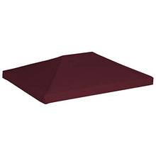 Tidyard-Copertura Superiore per Gazebo 310g/m² 3x4m Bordeaux Impermeabile con Rivestimento in PVC