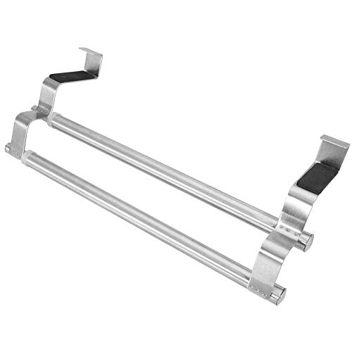 Portasciugamani, mensola portasciugamani in Acciaio Inossidabile Doppia/Singola Barra Porta Asciugamani a Scomparsa per Faccia da Bagno per Soggiorno Bagno 40cm-Doppia Barra
