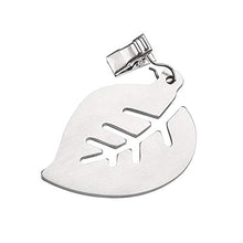Pesi per tovaglia con clip, 6 pezzi, con clip, per picnic, matrimoni, feste, giardino, in acciaio inox, antivento, resistente, per interni, cucina, ristorante e casa (foglie)
