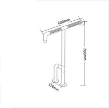 Maniglioni da bagno Doccia Rails sicuro corrimano sedia a rotelle servizi igienici bracciolo sicurezza antiscivolo in nylon acciaio inossidabile bagno privato servizi igienici corrimano Accessori da b