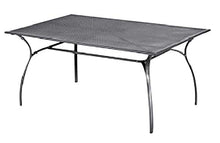vorghini Tavolo Rettangolare da Giardino 160x100 cm in Ferro Ameno Antracite