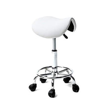 ZXYDD - Sgabello da bar con rotazione e piedini per parrucchieri, per manicure, terapia del tatuaggio, bellezza, massaggi, salone, regolabile, colore: bianco