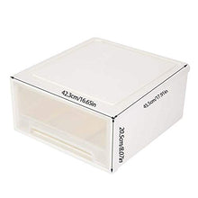 Contenitori impilabili,Scatole di immagazzinaggio del Guardaroba dell'organizzatore del cassetto di plastica,Cesto portaoggetti Make-up Organizzatore Trasparente Multi-Cassetto,42.3 x 45.5 x 20.5cm