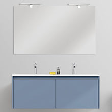 Bagno Italia Mobile arredo bagno Yang 120 cm sospeso 2 cassettoni in 3 colori doppio lavabo mineralmarmo in MDF arredi I