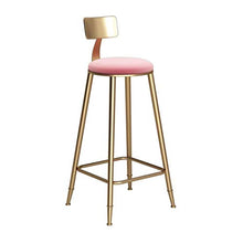 Sgabello da bar moderno ed elegante sedia da bar sedia a pedale pad cuscino spugna cuscino schienale sedia da pranzo cucina cucina sgabello gambe in metallo carico 15 kg (colore: A, dimensione: 68 cm)