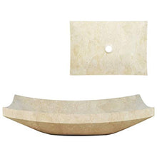 Festnight Lavandino da Bagno in Marmo,Lavabo da Bagno in Marmo Nero/Crema,Lavandino Appoggio,Lavabo Appoggio,Lavandino Rettangoalre,Lavabo Rettangoalre,Lavandino Design,Lavabo Design 50x35x12 cm