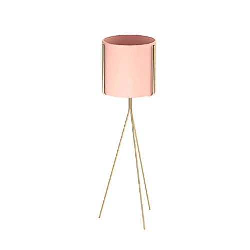 ZHILIAN＆ Supporto for Fiori da Terra Creativo Staffa in Ferro Battuto in Metallo Europeo Soggiorno Balcone Portafiori Cornice Decorativa Multicolore Opzionale (Color : Pink, Size : 19x69.5cm)