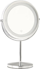 Sichler Beauty Specchio: Specchio cosmetico a LED, 2 superfici a Specchio, Pacco Batteria, Ingrandimento 3X / 7X (Specchio con Luce)