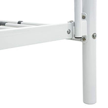BIGTO - Struttura per letto a castello con struttura in metallo, per camera da letto, 90 x 200 cm, colore: Bianco