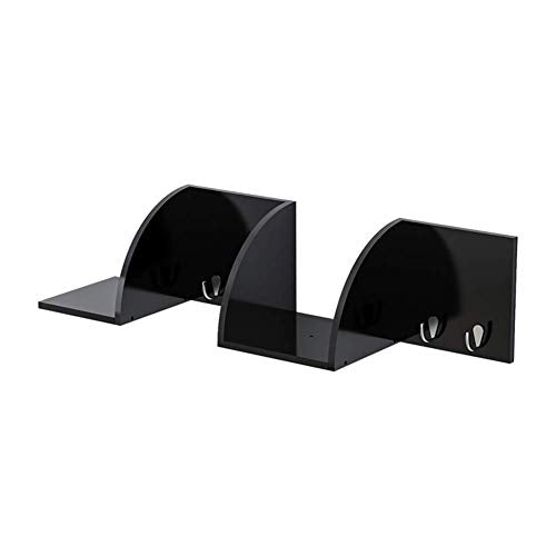 Semplicità Elegante Scaffale a Muro Scaffalature Galleggianti Scaffali Divisorio Libreria Appendiabiti Semplice Appendiabiti Soggiorno Camera da Letto, 2 Colori, HJJ, Nero, 82.3x20x20cm