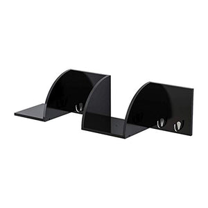 Semplicità Elegante Scaffale a Muro Scaffalature Galleggianti Scaffali Divisorio Libreria Appendiabiti Semplice Appendiabiti Soggiorno Camera da Letto, 2 Colori, HJJ, Nero, 82.3x20x20cm