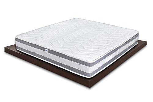 Materassimemory.eu - Materasso Strong Matrimoniale Mis. 180x200 Alto 25cm con Memory in trapuntatura e Fascia 3D Traspirante, Imbottitura Fibra Ipoallergenica, Spedito Sottovuoto,Made in Italy