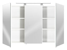 Posseik 5439 – 76 – Armadietto a Specchio, a 3 Ante, 110 x 68 x 16 cm, Colore: Bianco