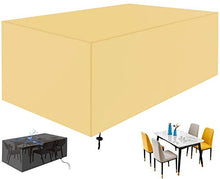 WYYL Copertura Tavolo Esterno, Copertura per Mobili da Giardino, Resistente allo Strappo, Tessuto 420D Oxford Quadrato Protezione Cover, Rettangolare, Impermeabile, Antivento, Anti-UV