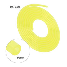 Rockyin 3 Metri Giallo Tubo Flessibile Carburante Tubo Benzina Tubo Lawn Mower Accessori Trimmer (3 * 6mm)