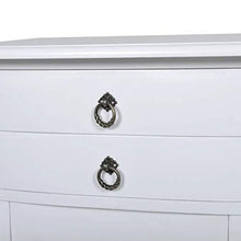 Comodino con 2 cassetti Bianco, Comodino, Comodino, Mobili Comodino da camera, Legno, Comodini Bianchi Camera da Letto Moderni, 40 x 30 x 68 cm
