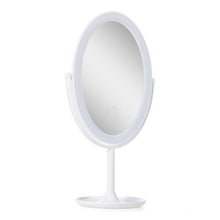 Specchio per il trucco illuminato LED 4200ºK Ø14,5Cm Ricaricabile-Regolabile bianco30.000H [SUN-ESLED-02-W] | Greenice