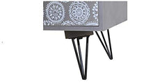 Zerone, comodino per camera da letto, armadietto laterale con 3 cassetti, per camera da letto, bagno, soggiorno, grigio, 52 x 30 x 55,5 cm
