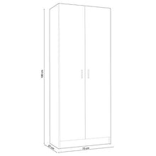 Easy Home Kawai A9 Armadio Multiuso, Legno_Composito, Naturale, 180 X 73 X 37 Cm